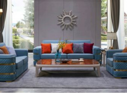 Classic sofa upholstery 3+2+1 seater couches leather seating suite living room